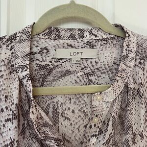 LOFT Women's Snake Print Blouse